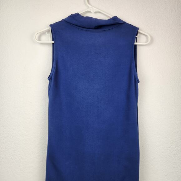 Marta Martino Tati Dress in Blue Size 38 Italian US Small Cowl Neck Sleeveless - Picture 5 of 9